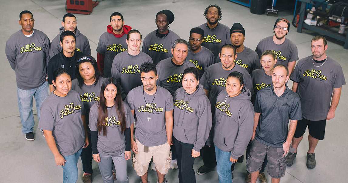 Image of Full Press Apparel’s Production Team