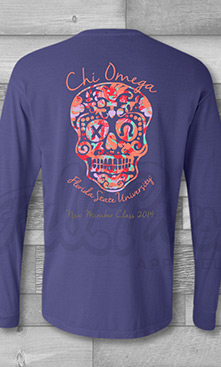 Chi Omega Sugar Skull